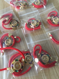 Braccialetto Portafortuna del Tempio Thailandese, Regalo Ideale, con Corda Rossa e Tormalina, Regolabile per un Giro di <span class=keywords><strong>Fortuna</strong></span> - Product Image 6