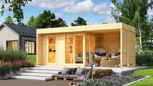 Luxe Mode Bois Vapeur Infrarouge Salle de Sauna Sec et Humide 6 Personnes avec Douche - Product Image 4