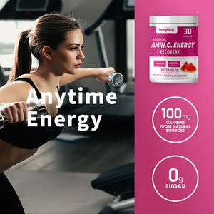 Poudre de pré-entraînement de marque privée avec des acides aminés BCAA végétaliens, caféine naturelle, pré-entraînement aminé pour hommes et femmes - Product Image 4