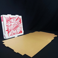 Logo personnalisé de boîte à pizza de carton ondulé de cannelure mince et forte de SP3035 25*25*5cm