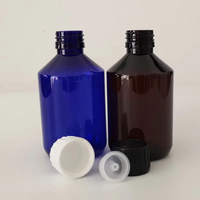 Botella de plástico transparente PET ámbar o azul de gran capacidad con spray o tapón de rosca