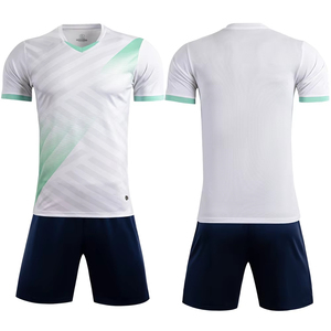 Nouveau maillot <span class=keywords><strong>de</strong></span> foot blanc 100% polyester, respirant, anti-transpiration, séchage rapide, uniforme <span class=keywords><strong>de</strong></span> football - Product Image 1