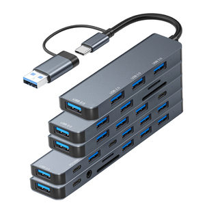 TUTI venta al por mayor divisor Adaptador tipo <span class=keywords><strong>C</strong></span> estación de acoplamiento <span class=keywords><strong>Usb</strong></span> <span class=keywords><strong>C</strong></span> Hub 8 en 1 Tipo <span class=keywords><strong>C</strong></span> Hub para computadora portátil - Product Image 3