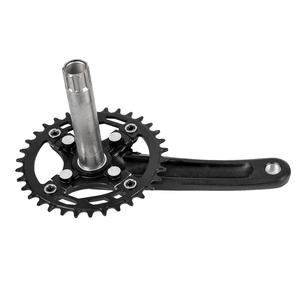 JOYSUN Juego de Bielas de Bicicleta de Montaña <span class=keywords><strong>MTB</strong></span> de Aleación de Aluminio Negro 170mm 104 BCD Hueco Integrado <span class=keywords><strong>para</strong></span> Bicicletas de Montaña y Carretera con Plato de 32/34/38T - Product Image 5