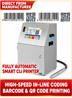 CIJ-printer, online continue inkjet codeermachine voor het printen van datum, batchnummer, QR-code en logo's op flessen, plastic en metalen verpakkingen