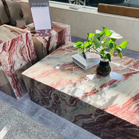 Nouveauté dalle de marbre italien rouge Monica polie pour sols murs comptoirs de bureau d'ordinateur décoration de panneau mural
