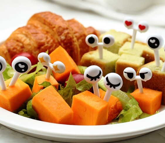 120 Fourchettes à Fruits Réutilisables - 22 Formes D'animaux + Yeux - Pour Bento, Fêtes, Pique-nique - Sans BPA - 7