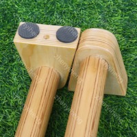 Mini poignées en bois barres de pompes force d'entraînement à la maison Parallettes en bois supports de pompes en bois
