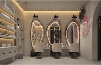 Aménagement intérieur de salon de coiffure, mobilier sur mesure, manucure, salon de beauté tout-en-un, décoration et rénovation de magasin commercial