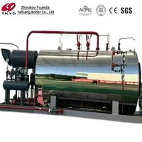 Chaudière à vapeur industrielle basse pression à double combustible GPL, GNL, biogaz, mazout et gaz, avec brûleur importé