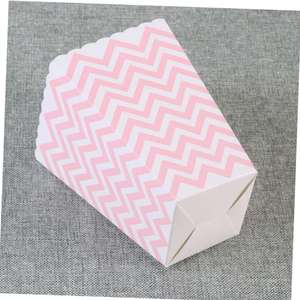 Dossiers personnalisés pour cadeaux de fête, mélange de motifs rayés, ondulés et à pois, papier kraft gaufré, réutilisable, recyclable pour cadeaux - Product Image 3