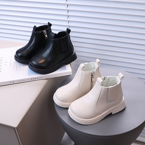 Botas para Niñas, Invierno, Otoño, Suela Suave, Cálidas, de Felpa, Zapatos de Exterior, Cuero Grueso, Botas para Niños y Niñas - Product Image 1