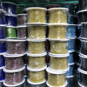 Nouvelle mode Chaînes de strass en cristal de verre à coudre, garniture en strass à coupelle fermée pour la décoration de chaussures et de bottes - Product Image 4