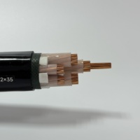 Cable de alimentación blindado de cobre con aislamiento de polietileno reticulado con revestimiento de cloruro de polivinilo ignífugo de 30 cm