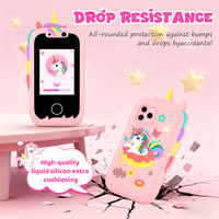 Teléfono de Juguete Unicornio para Niños, con 2 Cámaras, Recordatorio de Planificación Diaria, Teléfono Celular para Niños, Juguetes con Cámaras para Niños, Regalo de Navidad