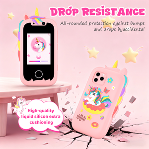 Telefono Giocattolo per Bambini a Forma <span class=keywords><strong>di</strong></span> Unicorno con 2 Fotocamere, Promemoria per la Pianificazione Quotidiana, Regalo <span class=keywords><strong>di</strong></span> Natale - Product Image 3