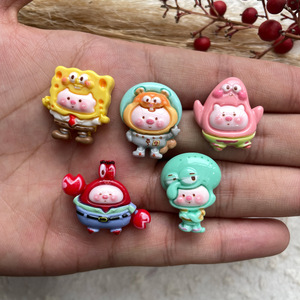 Adornos de Resina de <span class=keywords><strong>Bob</strong></span> <span class=keywords><strong>Esponja</strong></span> para Decoración DIY de Fundas de Teléfono y Zapatos - Product Image 2