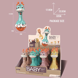 Cadeau de naissance, adorable hochet girafe, hochet pour bébé en plastique souple écologique, jouet à agiter avec lumière et son - Product Image 6