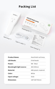 <span class=keywords><strong>Lampe</strong></span> à ongles professionnelle à main, séchage rapide, rechargeable par USB, sécheuse à ongles à durcissement rapide <span class=keywords><strong>pour</strong></span> <span class=keywords><strong>vernis</strong></span> gel, <span class=keywords><strong>lampe</strong></span> à ongles portable - Product Image 6