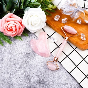 Quartz Gua Sha Set Producto DE CUIDADO DE LA SALUD antienvejecimiento Rodillo de jade facial Herramienta de cuidado de la piel para la cara - Product Image 4
