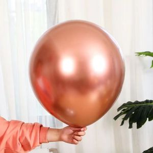 18 pouces fête de noël latex métallique chrome saint valentin ballons décorations de fête grand ballon hélium guirlande arc kit - Product Image 3