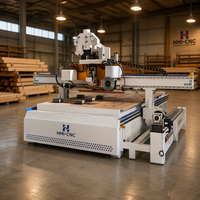 Centre CNC ATC pour le bois avec moteur servo-broche 9KW, table à vide et routeur pour la gravure de meubles et de portes d'armoires