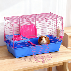 Kit de <span class=keywords><strong>d</strong></span>émarrage pour <span class=keywords><strong>cochon</strong></span> <span class=keywords><strong>d</strong></span>'<span class=keywords><strong>inde</strong></span> bleu et rose <span class=keywords><strong>d</strong></span>'intérieur <span class=keywords><strong>Cage</strong></span> Habitat avec bol de cachette et accessoires de bouteille inclus - Product Image 6