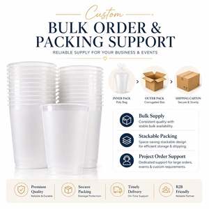 Vasos <span class=keywords><strong>de</strong></span> <span class=keywords><strong>Bar</strong></span> Personalizados con Logotipo para Bodas, Vasos Desechables <span class=keywords><strong>de</strong></span> PP Esmerilado <span class=keywords><strong>de</strong></span> 12oz y 16oz para Beber Cócteles - Product Image 6