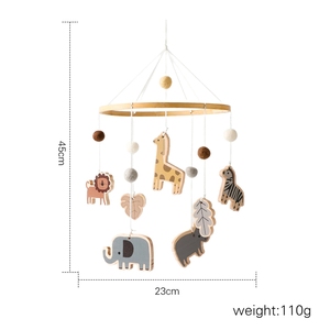 <span class=keywords><strong>Mobile</strong></span> de <span class=keywords><strong>lit</strong></span> bébé en bois Safari avec support de bras, fait main, animaux de la <span class=keywords><strong>jungle</strong></span>, support en bois de hêtre naturel pour chambre d'enfant - Product Image 6