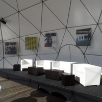 Dôme géodésique transparent de 15 m de diamètre, tente de type igloo insonorisée pour événements, usage commercial en extérieur