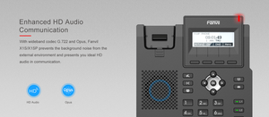 Téléphone IP de bureau Fanvil X1E d'entrée de gamme en stock, 2 lignes SIP, écran LCD 128x48, voix HD, 10/100 Mbps pour bureaux et PME - Product Image 5