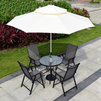 Ensemble table et chaises pour manger en plein air avec parasol, parasol de cour, parasol de jardin, parasol de terrasse pour café