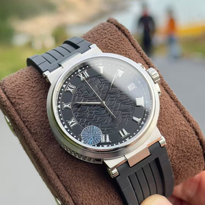 Reloj Mecánico de Alta Gama para Hombre, Nuevo Estilo, Caja de Acero, Esfera Negra con Diseño de Ondas, Automático, Zafiro, Resistente al Agua, Luminoso - Product Image 2