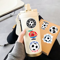 50 pegatinas de fútbol para PVC, impermeables, para coche, teléfono móvil, portátil, botella de agua.