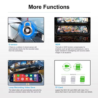 9.66 "sans fil Carplay Android Auto moniteur GPS BT voiture DVR enregistreur vidéo FHD Dash Cam Stream Media Mirror