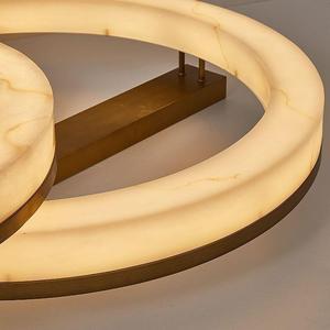Lámpara de Techo Estilo Francés, Diseño de Anillo de Imitación de Mármol, Lámpara de Pared LED de 105 cm x 25 cm, Luz Tricolor, Montaje en Superficie - Product Image 3