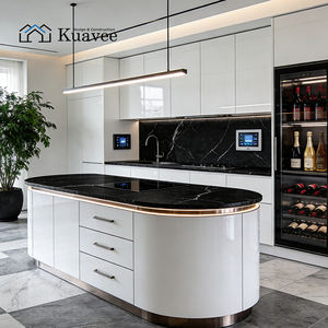 โครงการอาคารพาณิชย์ KUAVEE ตู้ครัวแบบเรียบหรู ตู้ครัวทรงโค้ง โต๊ะข้างสำหรับรับประทา<span class=keywords><strong>น</strong></span>อาหาร - Product Image 1