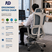Chaise de bureau pour immeuble de bureaux avec support lombaire réglable, base chromée 350, chaise de bureau en maille avec accoudoirs réglables pour OEM ODM