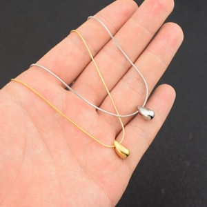 2026 New Retro Simple Design Water Drop Shaped Pendant Necklace <b>Titanium</b> Steel Unisex's Necklaces Fashion Jewelry Wholesale - Product Image 2