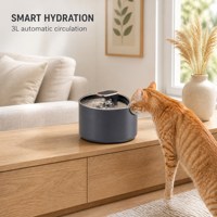 Fontaine à eau intelligente et durable pour chat, grande capacité 3L, filtration automatique en boucle avec arrêt automatique, distributeur d'eau pour animaux de compagnie pour usage intérieur