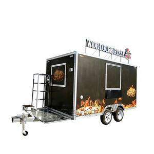 Remolque de Comida Móvil de Fibra de Vidrio para Dulces y Snacks, 4m de Largo, Servicio de Catering Comercial al Aire Libre con Ventana - Product Image 1