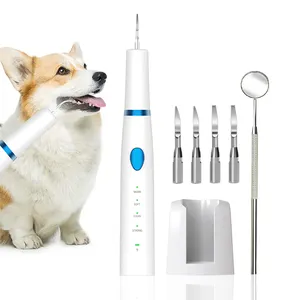 Kit de cepillado de dientes de perro para eliminador de placa y sarro con kit de limpieza de dientes de perro impermeable IPX6