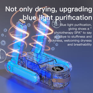 Innovativo Asciugascarpe a Doppia V-Brace 360 °   Asciugatrice Portatile con Display LED e Manico in Pelle, Fornitura Intelligente per Lavanderia - Product Image 4