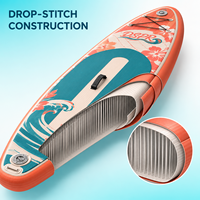Planche à pagaie gonflable (SUP) Ridewave, très vendue - Écologique et portable pour la navigation sur les lacs et les rivières