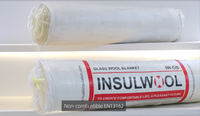 Couverture en laine de verre INSULWOOL haute densité, isolation thermique et acoustique économe en énergie pour plafond d'aéroport, norme européenne