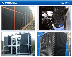 0.38mm di spessore PVC nero appeso tipo a nido d'ape torre di raffreddamento MX75 Crossflow pellicola foglio materiale di riempimento - Product Image 6