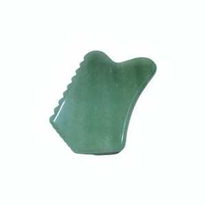Outils de massage facial en jade aventurine vert naturel, logo personnalisé, thérapie gua sha, planche à gratter gua sha - Product Image 1