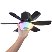 Ventilador de Techo LED Inteligente con Control Remoto, Decorativo, Moderno, con Control Remoto, Bldc, RGB, Música, Luces para el Hogar Inteligente