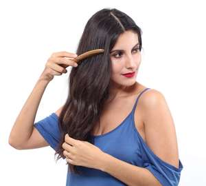 Set di Pettini in Legno all'Ingrosso, Pettine in Legno di Sandalo Verde Naturale Antistatico con Logo Personalizzato - Product Image 6