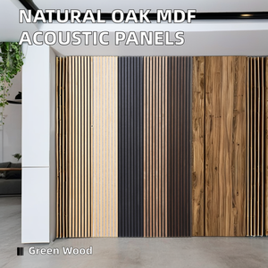 Panel <span class=keywords><strong>de</strong></span> Pared Acústico <span class=keywords><strong>de</strong></span> Madera <span class=keywords><strong>de</strong></span> Roble Natural Moderno con Acabado <span class=keywords><strong>de</strong></span> MDF y Chapa para Estudios, Hoteles, Diseño Gráfico e Insonorización - Product Image 3